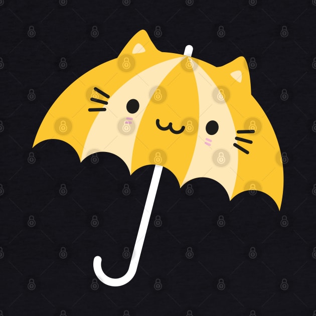 Kawaii Cat Umbrella by marcelinesmith